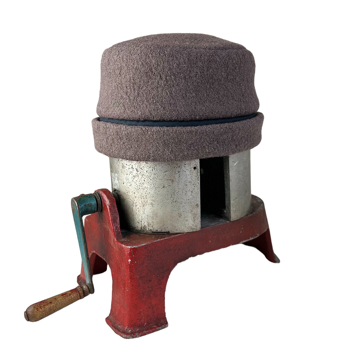 Hedy Wool Pillbox Hat Large Taupe