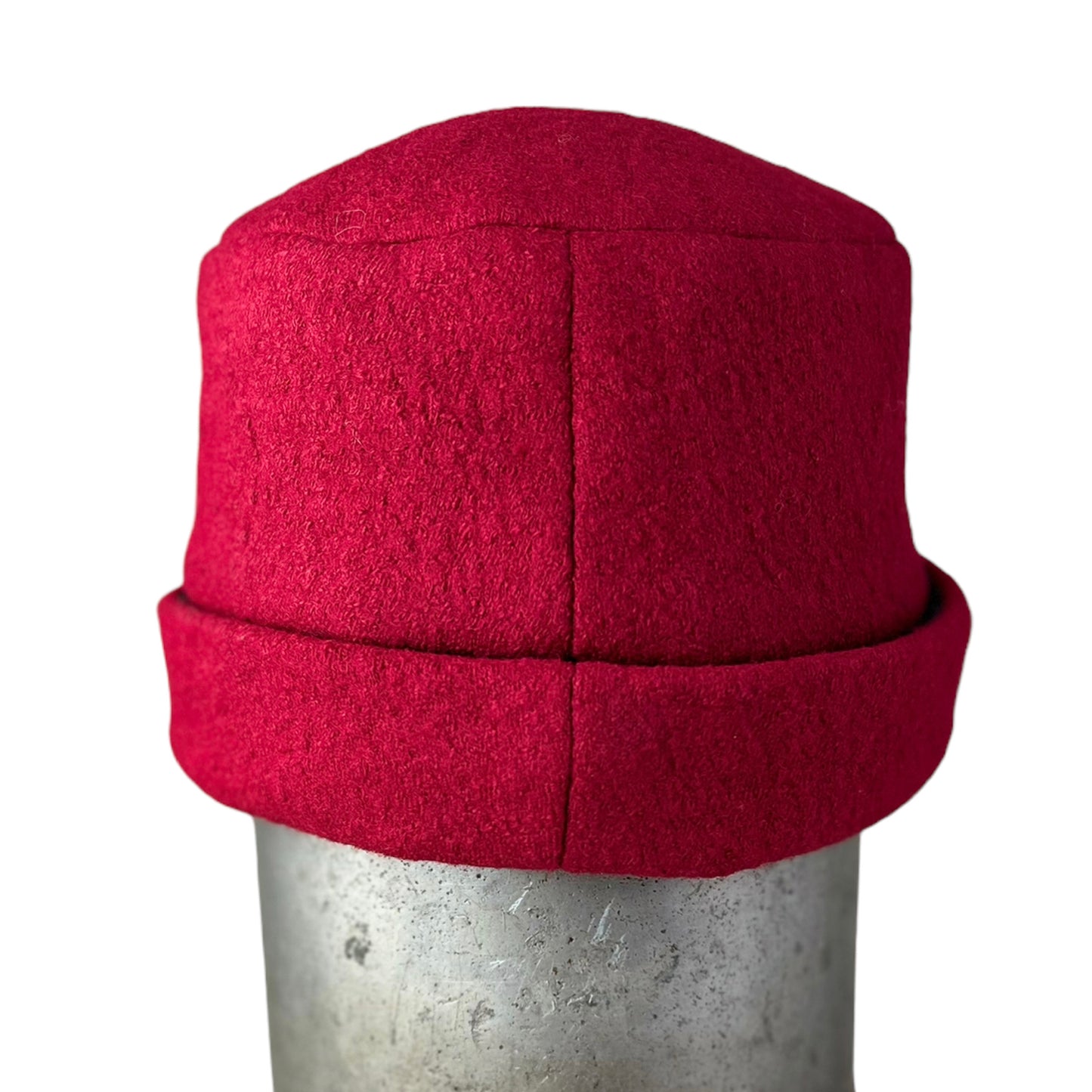 Hedy Wool Pillbox Hat Large Red