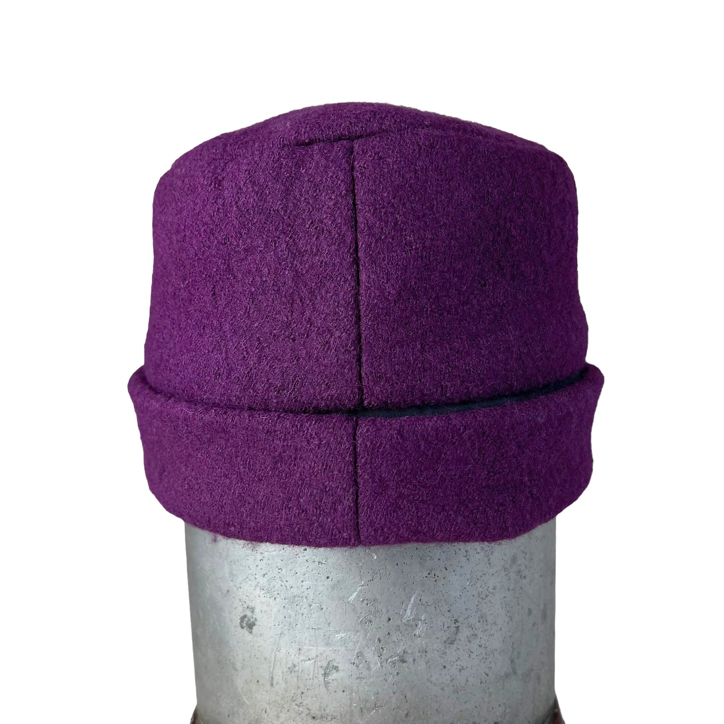 Hedy Wool Pillbox Hat Small Purple Plum