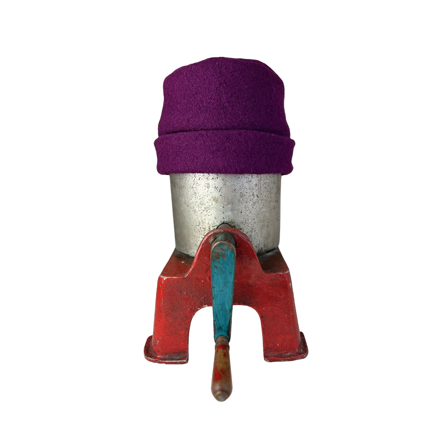 Hedy Wool Pillbox Hat Small Purple Plum