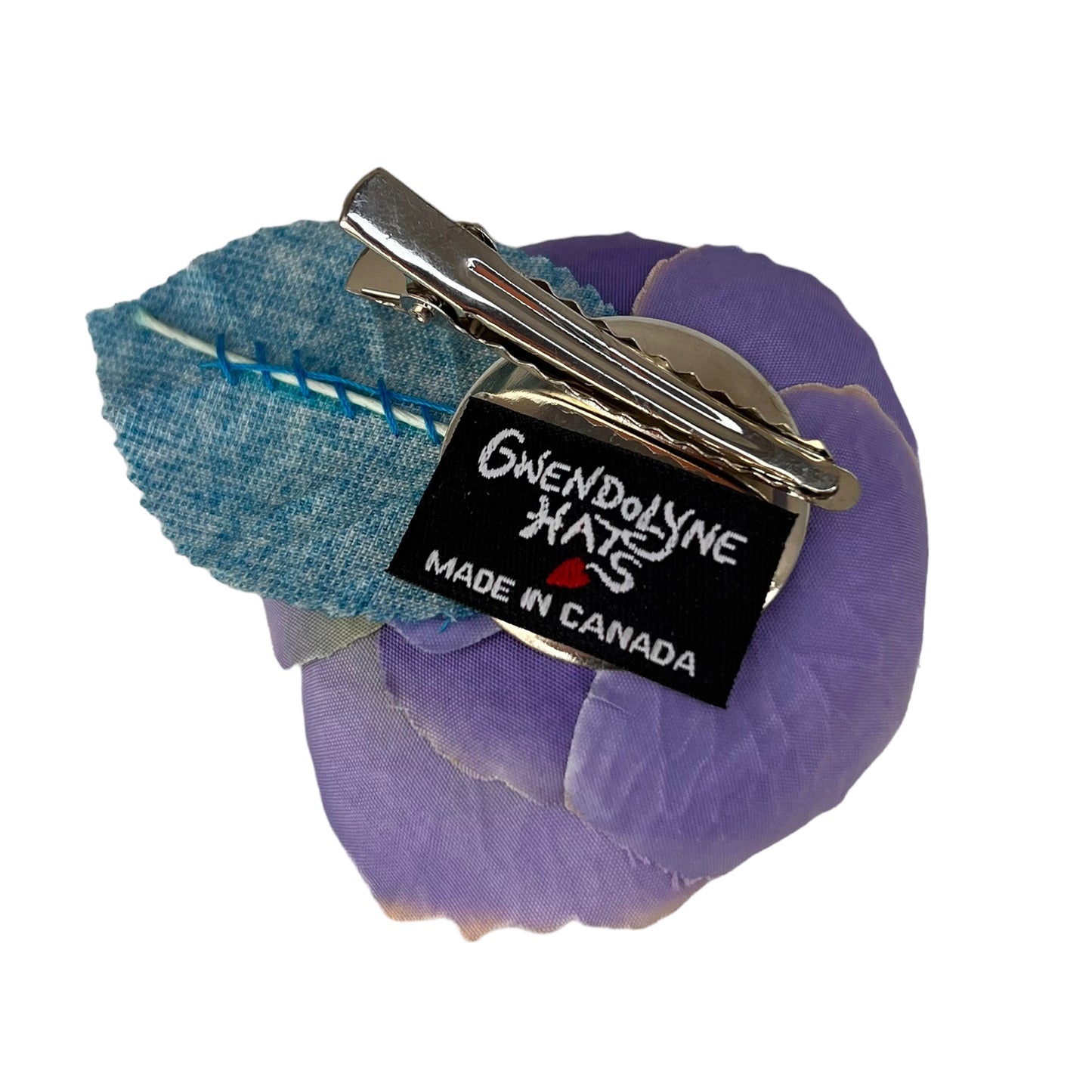 Small Flower Hat Clip Blue Purple