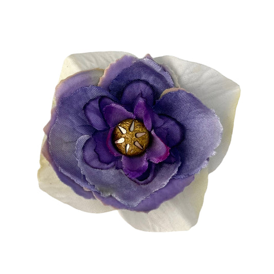Small Flower Hat Clip Light Purple