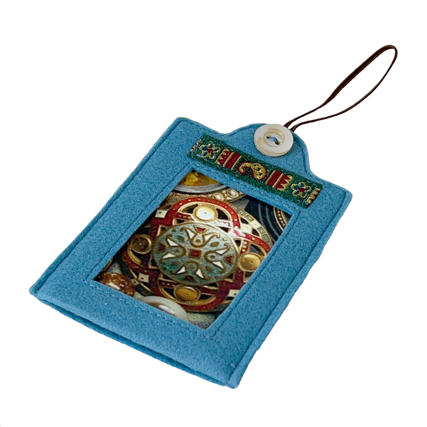 Christmas Ornamental Hanging Felt Frame Blue