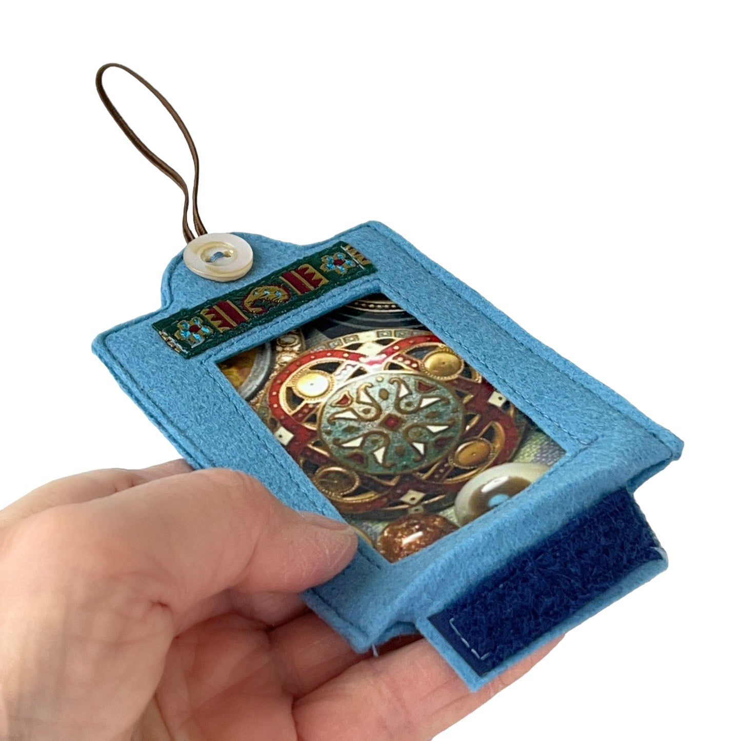Christmas Ornamental Hanging Felt Frame Blue