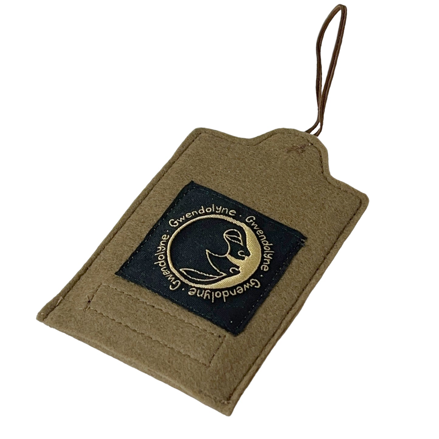 Christmas Ornamental Hanging Felt Frame Taupe