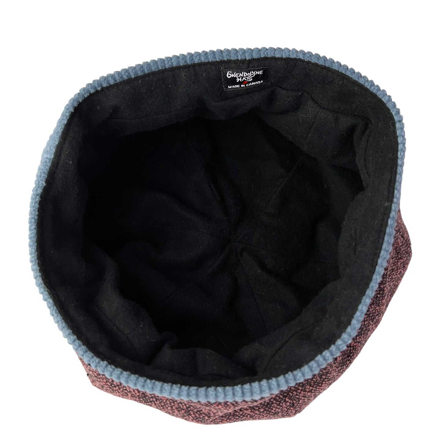 Bella Beret Wool Tam Large Dusty Pink Baby Blue