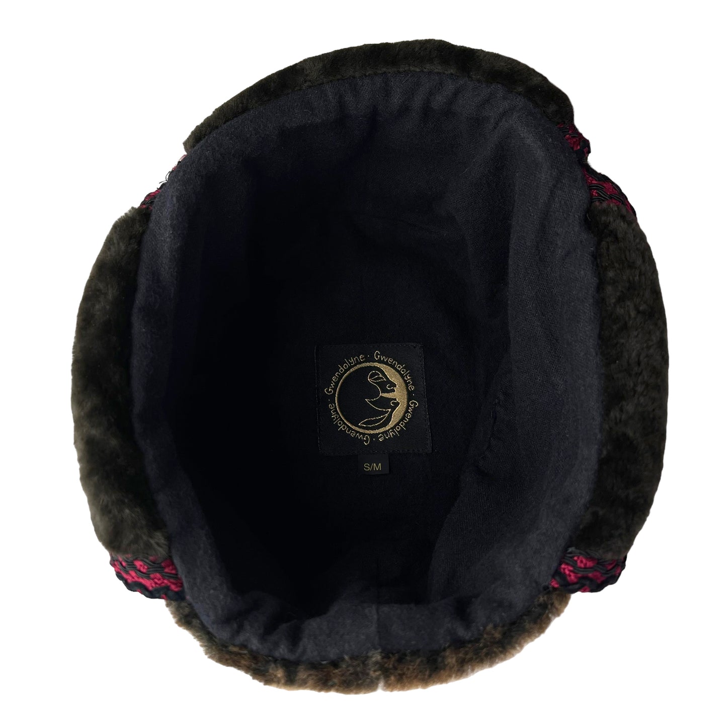 Pom Pom Fur Ear Flap Small Helmet Hat Brown