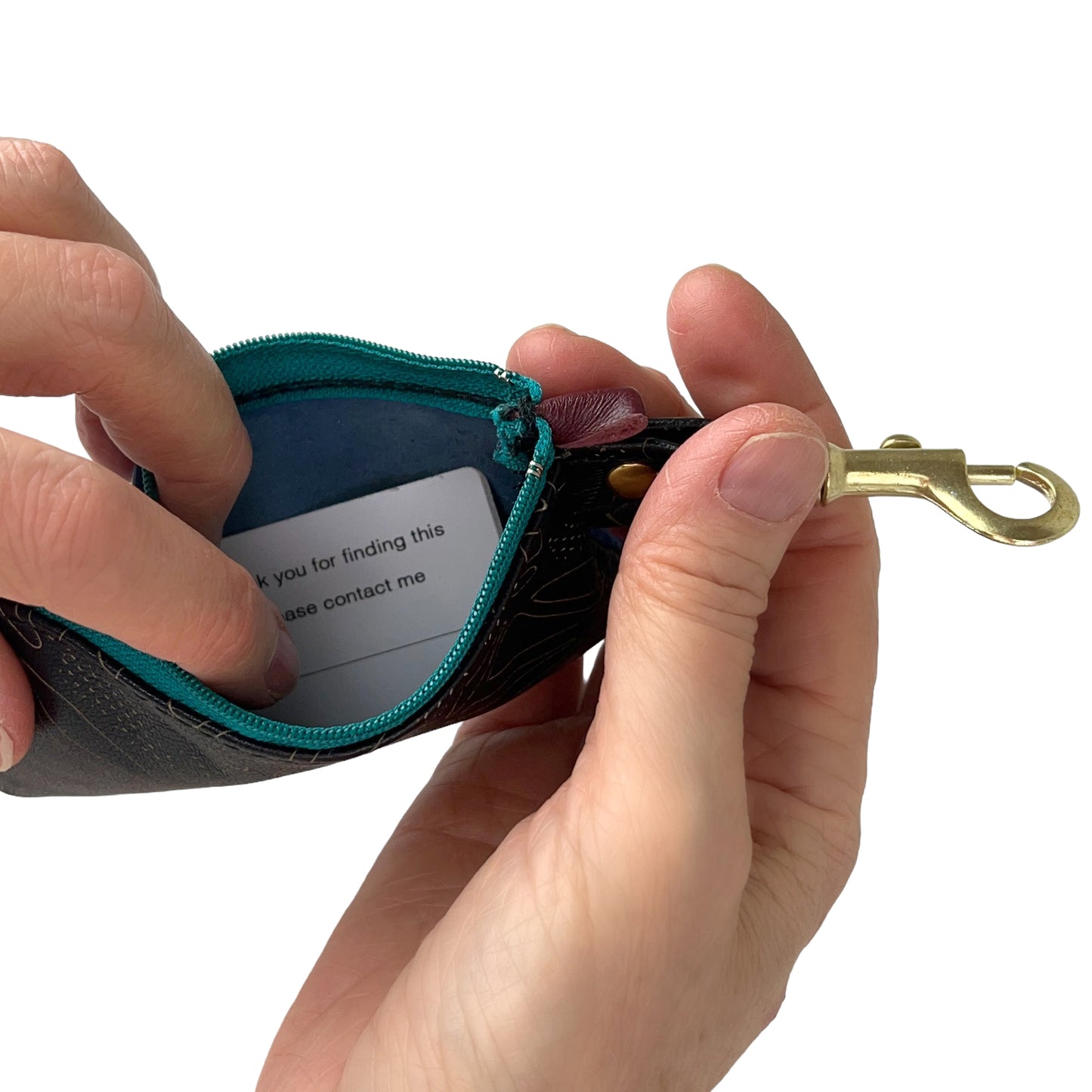 Spirit Blue- Positive Change Hook Zipper Purse  Edition #03/22