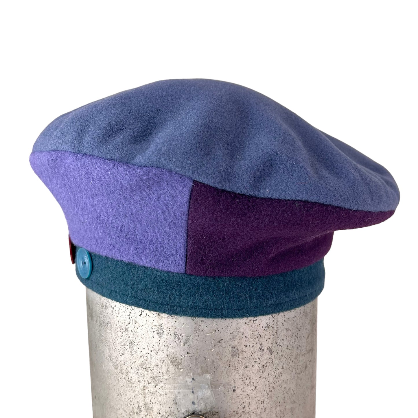 Wool Beret Medium Large Blue Colors