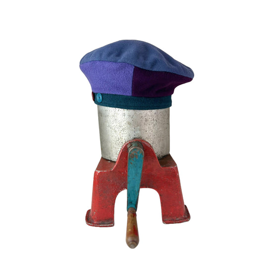 Wool Beret Medium Large Blue Colors