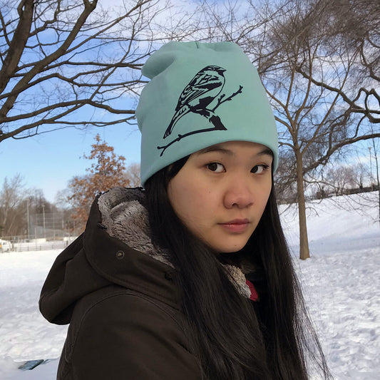 Sparrow Branch Slouchy Toque Hat Sea Foam Green