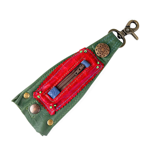 Zephr Talisman Leather Spring Hook Pocket Attachable ZE01 Green