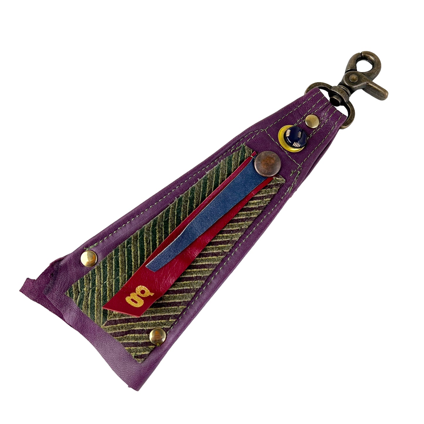 Zephr Talisman Leather Spring Hook Pocket Attachable ZE10 Purple