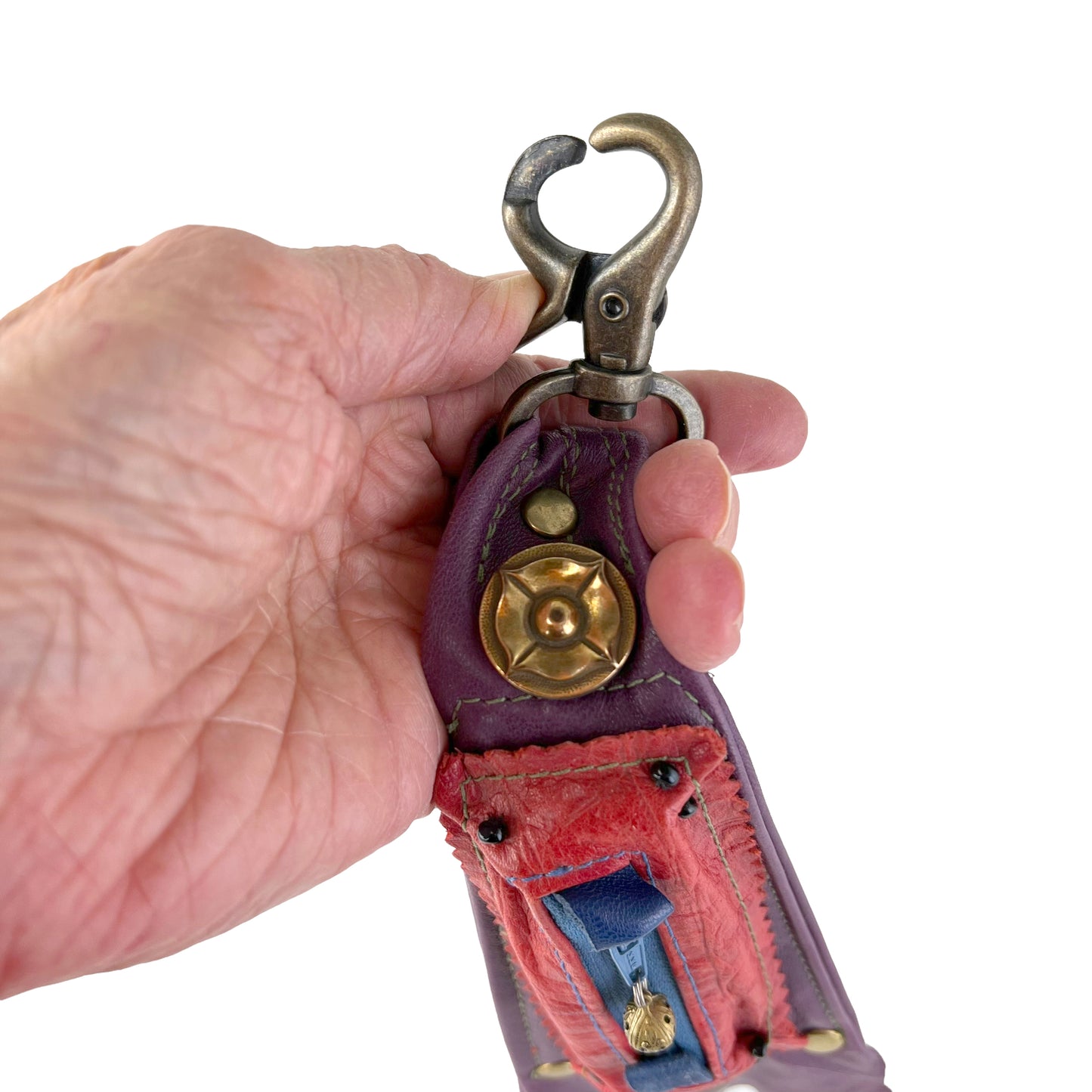 Zephr Talisman Leather Spring Hook Pocket Attachable ZE10 Purple