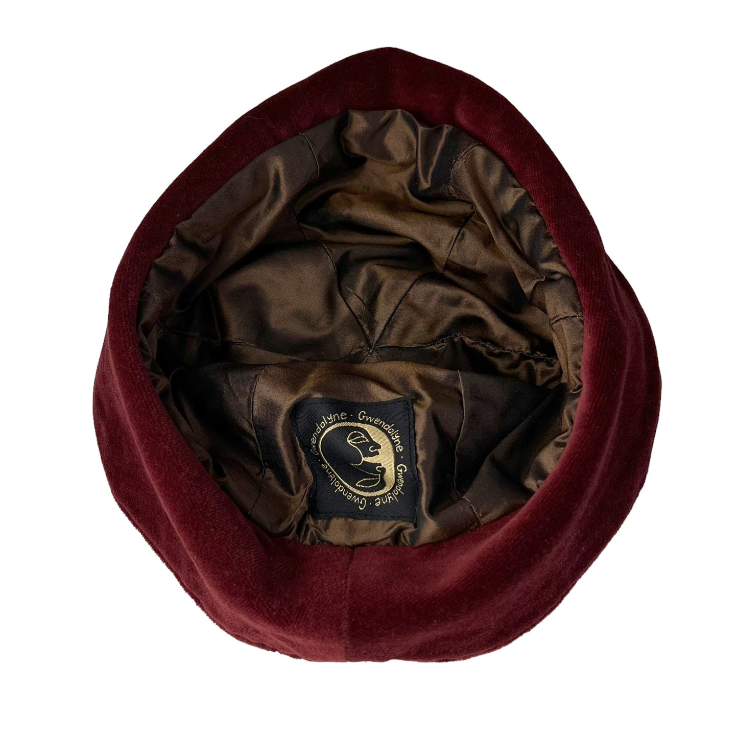 Cotton Velvet Rim Hat X Small Rust Brown