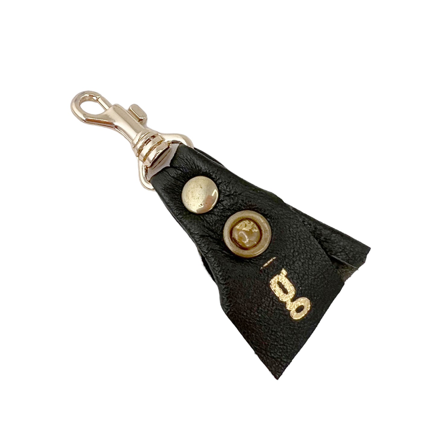 Zipper Fob Sage Green Lamb Leather Spring Hook