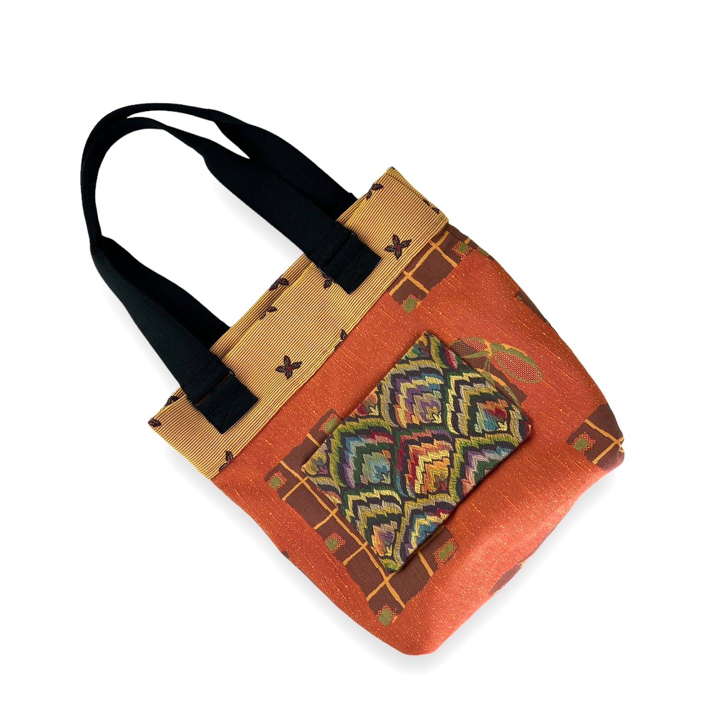 Fresh Tapestry Tote Bag Orange/Gold Tapestry Fabrics