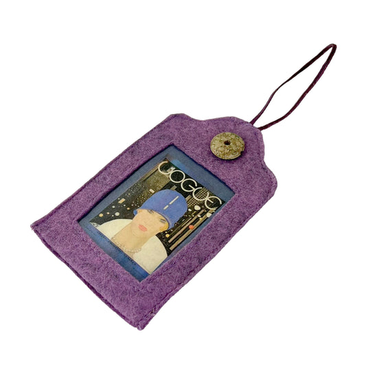 Christmas Ornamental Hanging Felt Frame Lilac