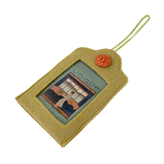 Wheat Felt Ornamental Hanging Frame - Vintage Vogue Magazine Cover