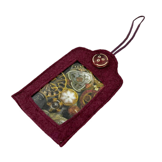 Wine Felt Ornamental Hanging Frame - Antique Enamel Buttons