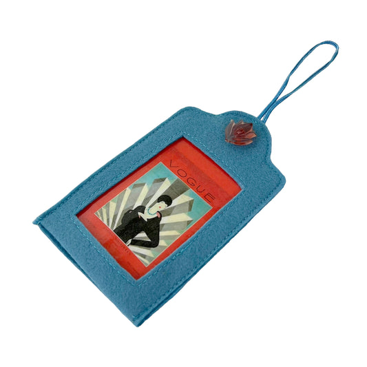 Baby Blue Felt Ornamental Hanging Frame  - Deco Vogue Magazine Covefr