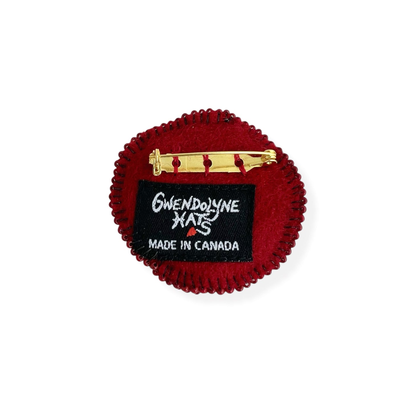 Red and Black Poppy Flower Needle Felted Brooch edition #8