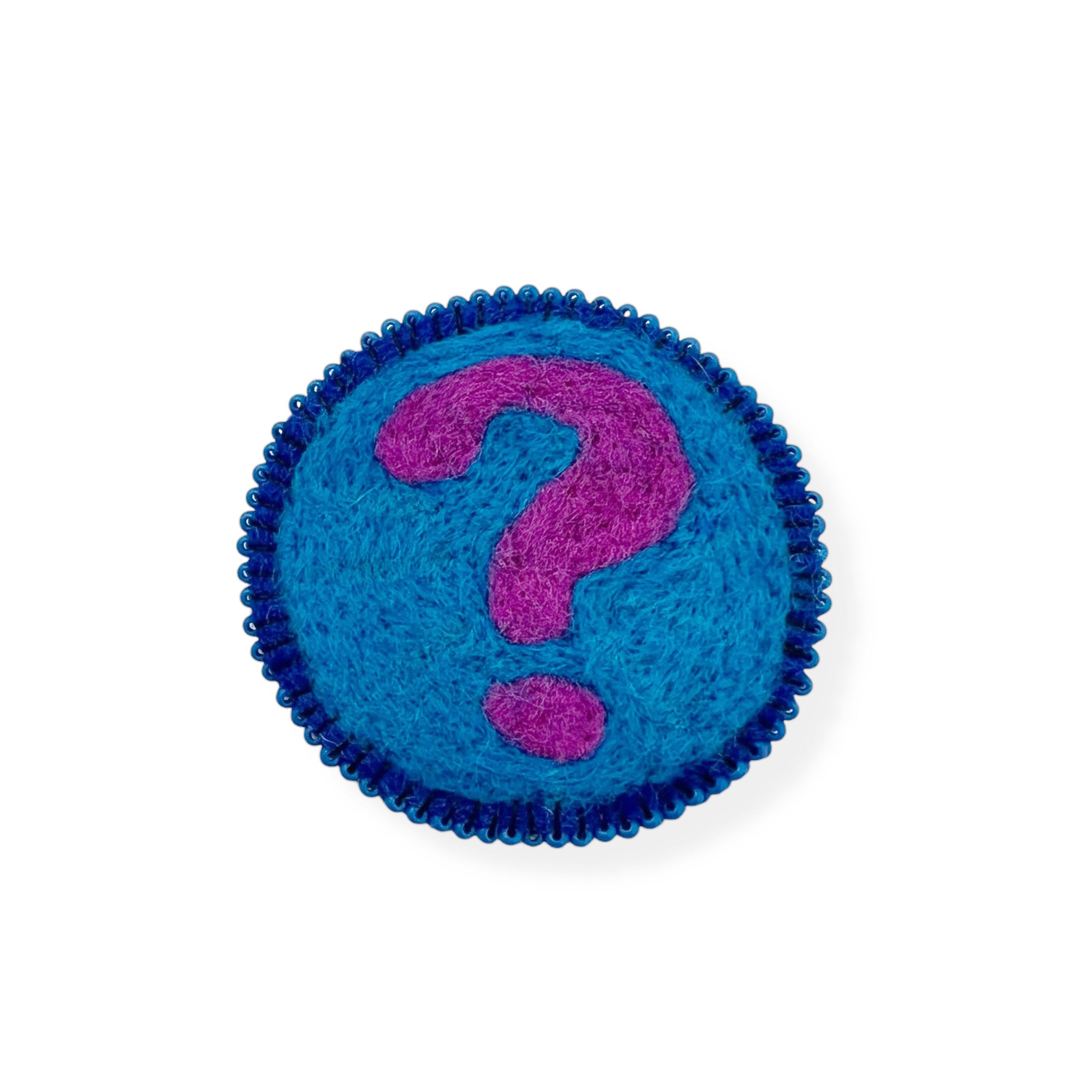 Fuchsia Turquoise Question Mark Brooch edition #1 – Gwendolyne Hats