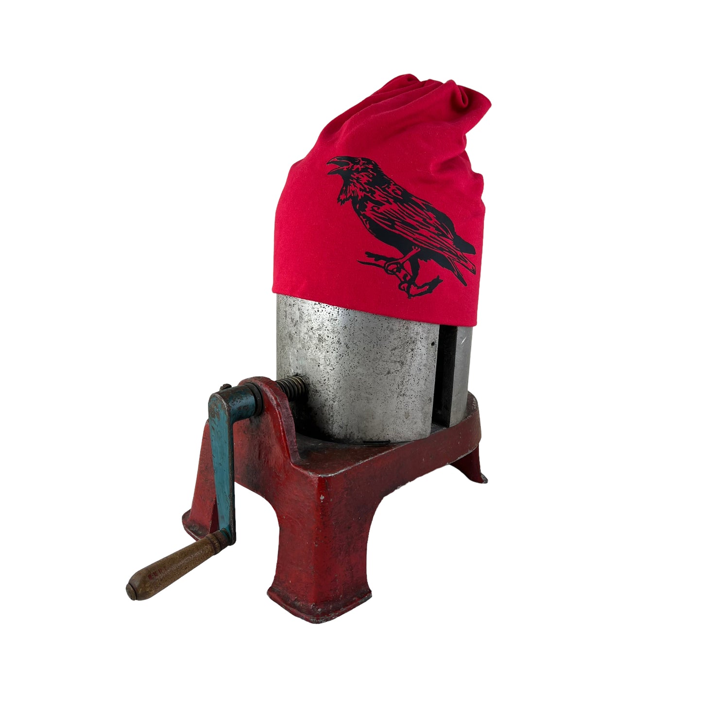 Raven Slouchy Bird Toque Hat Red