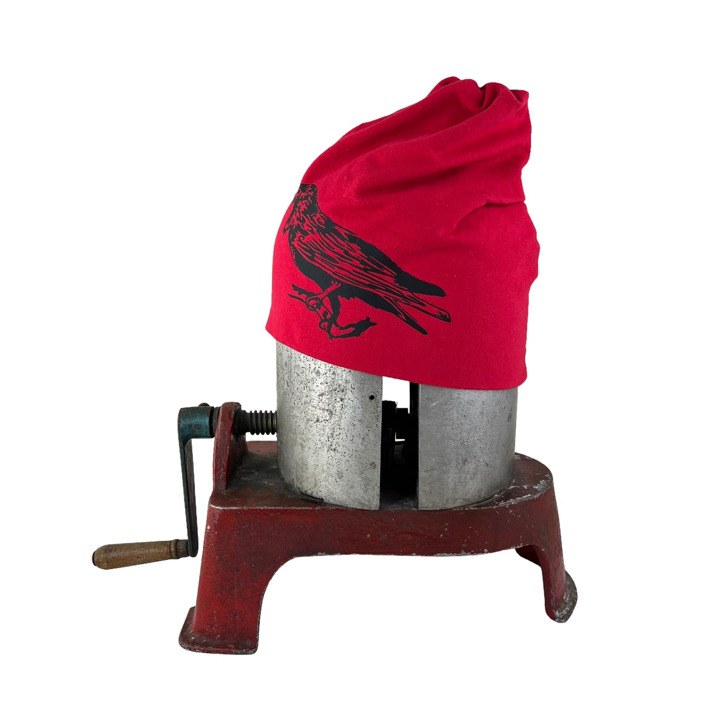 Raven Slouchy Bird Toque Hat Red