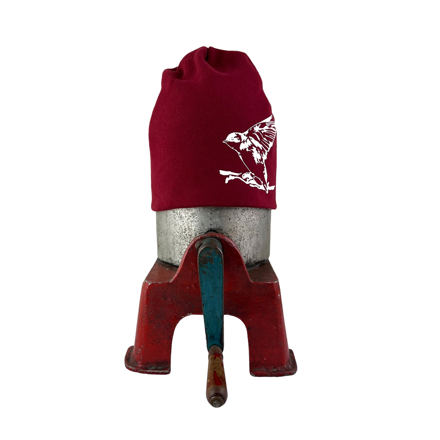 Wings Up Slouchy Bird  Toque Hat Burgundy Red
