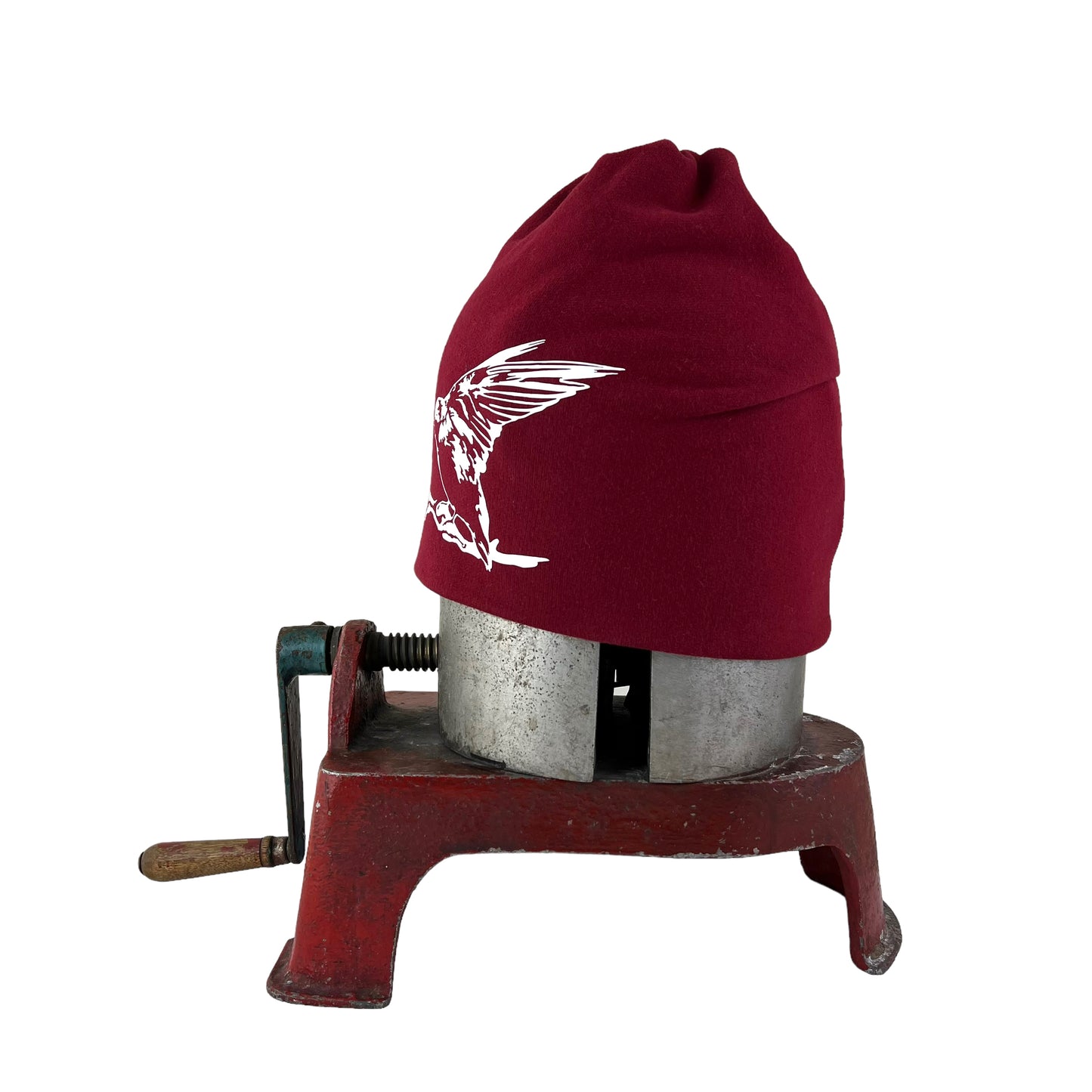 Wings Up Slouchy Bird  Toque Hat Burgundy Red