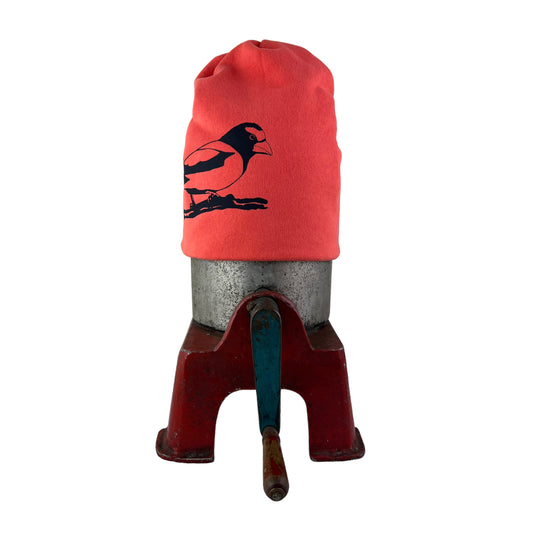 Evening Grosbeak Slouchy Toque Hat Papaya Orange