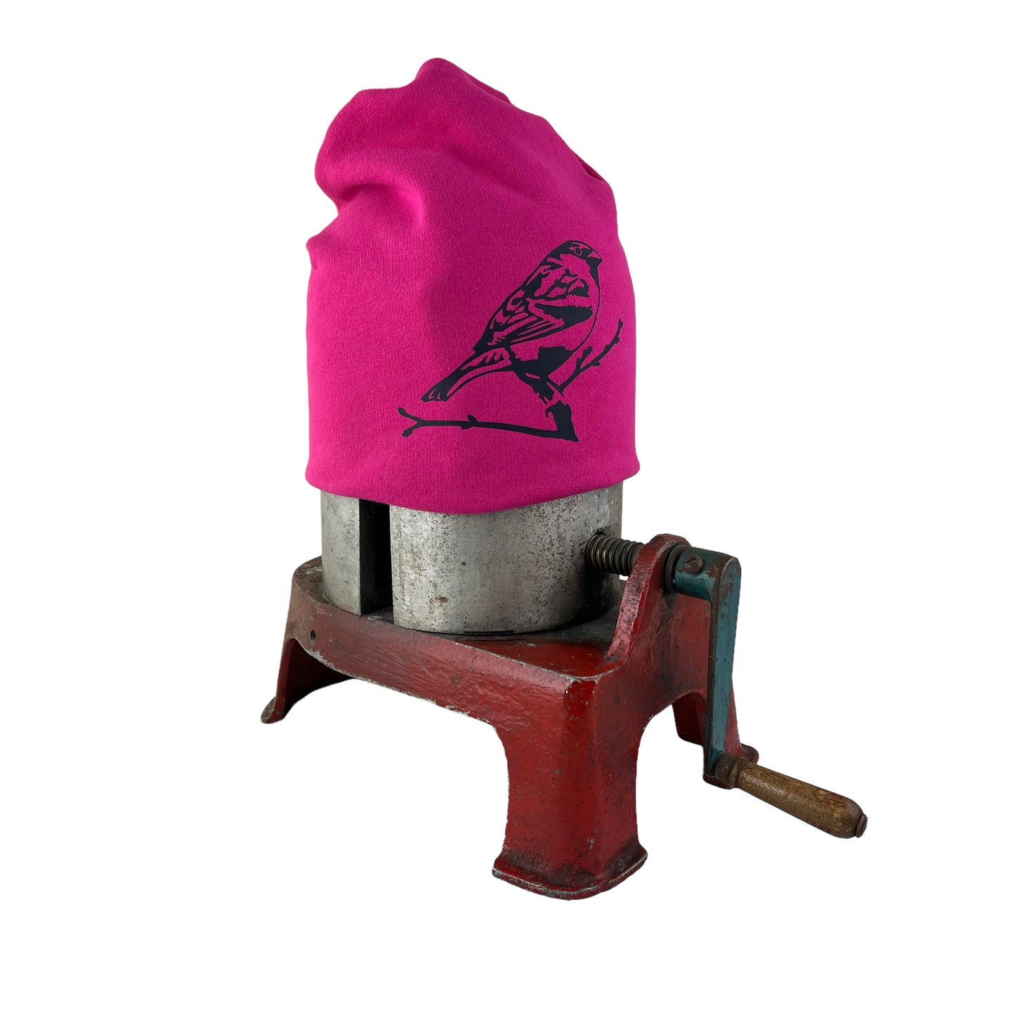 Sparrow Slouchy Branch Bird Toque Hat Magenta Pink