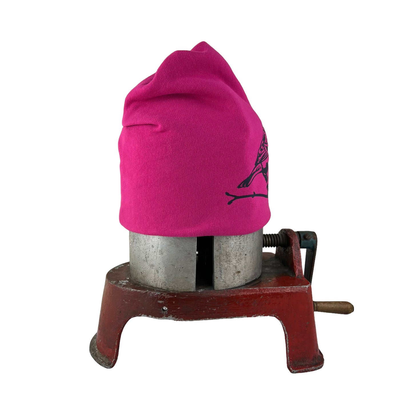 Sparrow Slouchy Branch Bird Toque Hat Magenta Pink