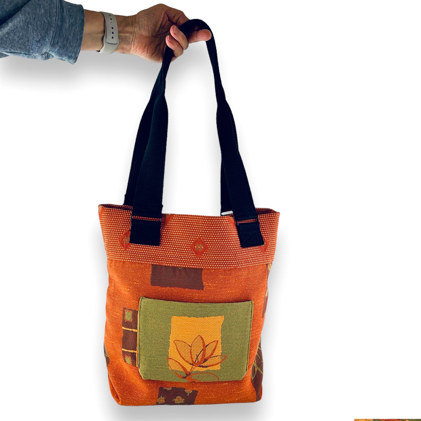Sunshine Orange Tapestry Tote Bag