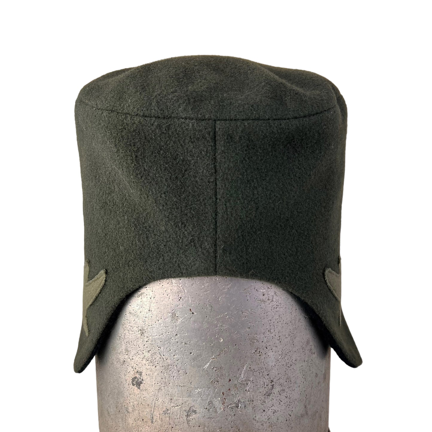Amelia Wool Ear Flap Helmet Hat Medium Olive Green