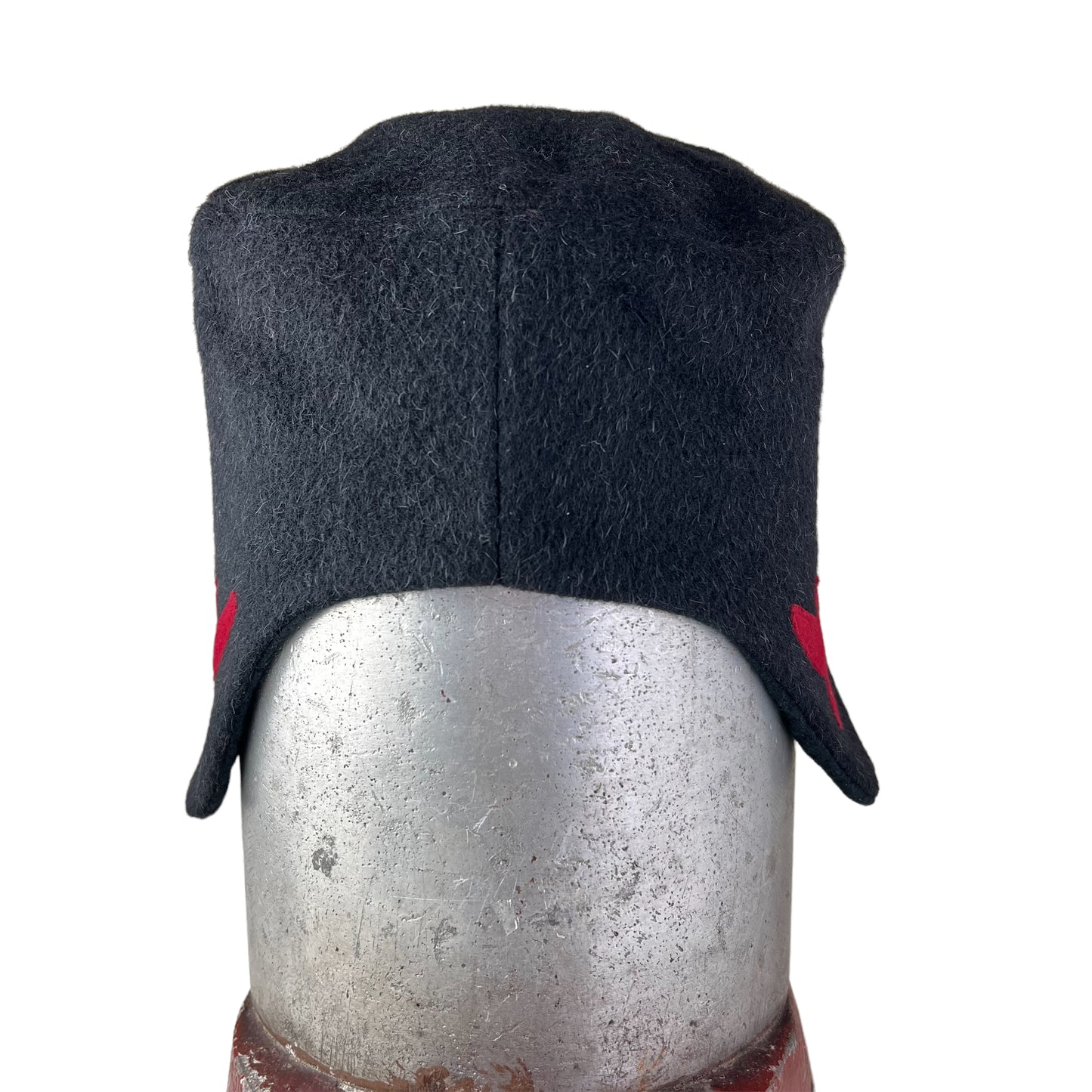 Amelia Wool Ear Flap Womens Helmet Hat X Large Black Red