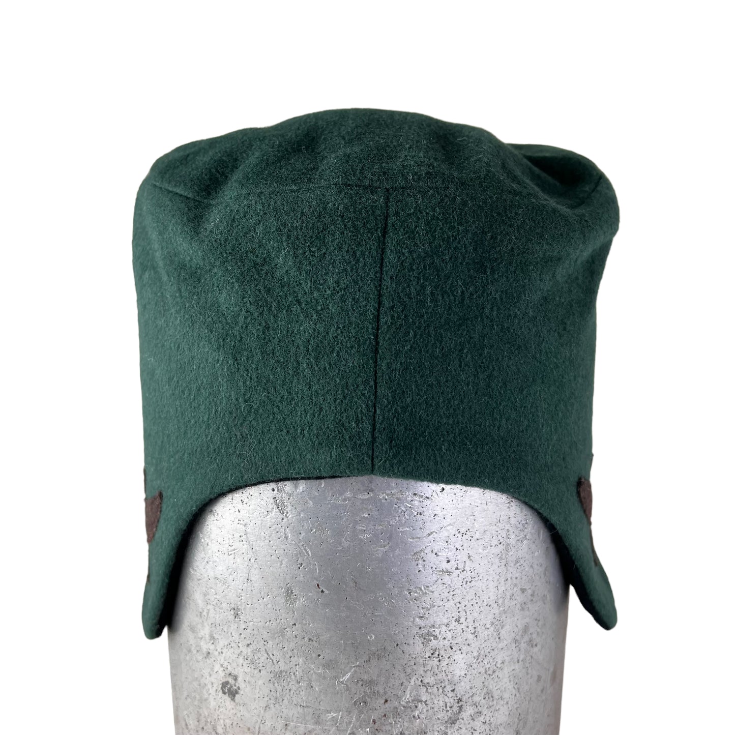 Green Amelia Wool Ear Flap Helmet Hat - X Large