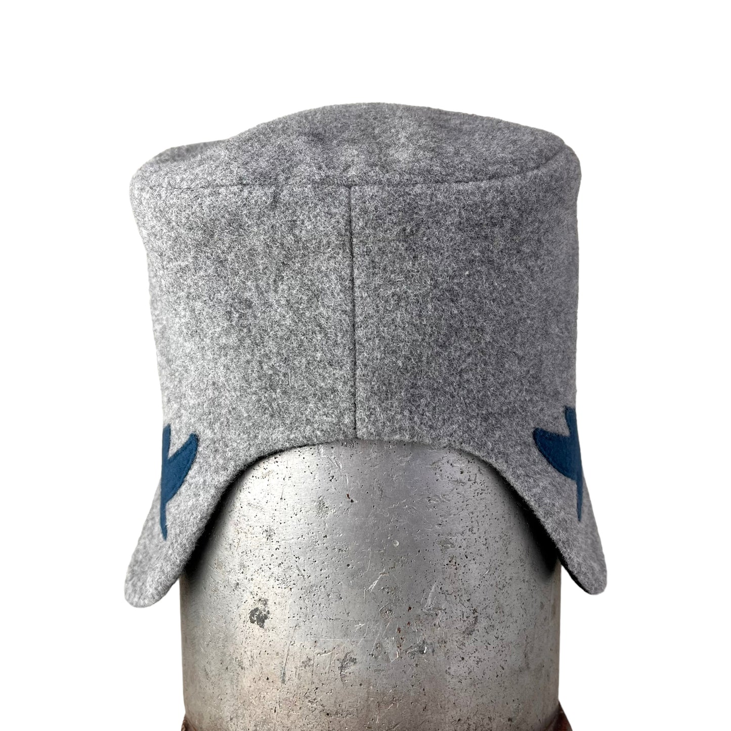 Amelia Wool Ear Flap Womens Helmet Hat Large Light Grey Blue