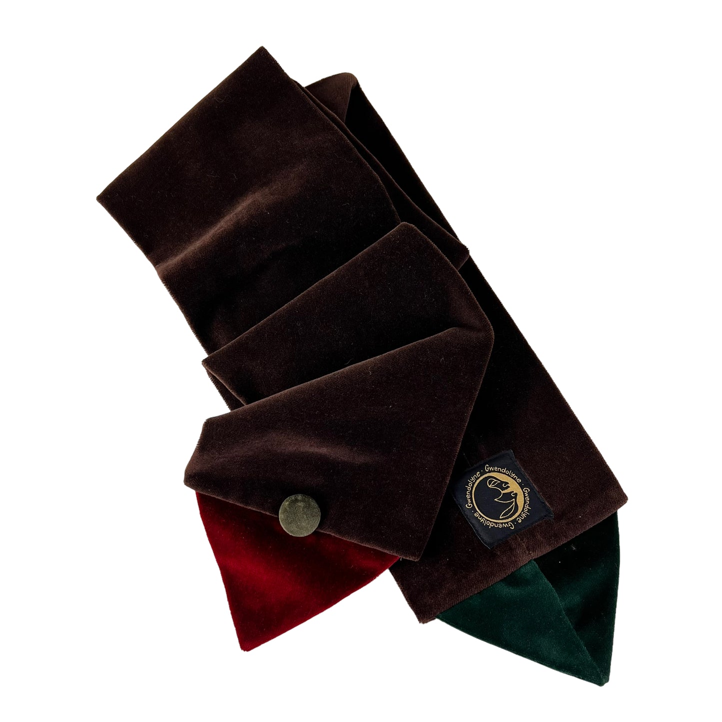 Velvet Triangle Scarf Brown