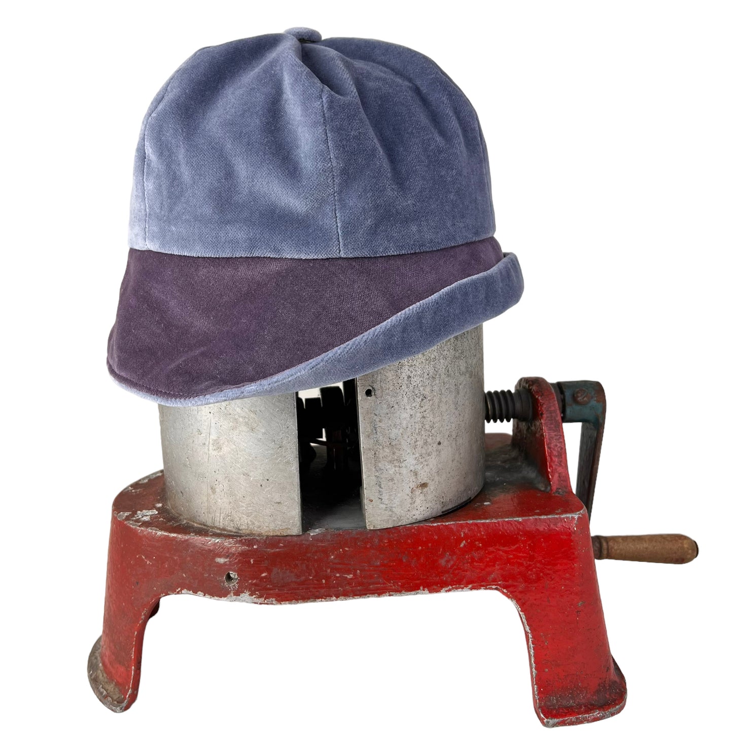 Grey Blue Chloe Velvet Cloche Hat Size Medium