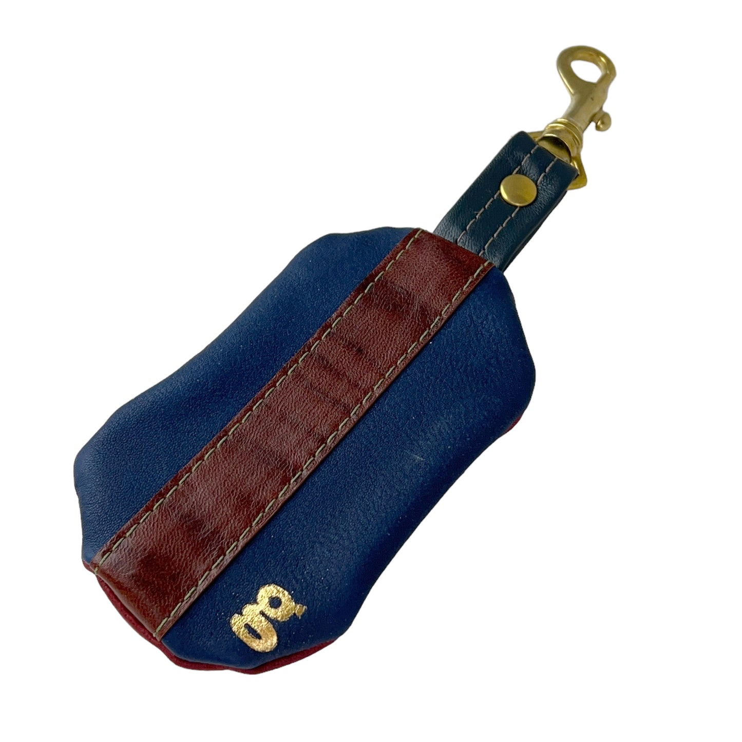 Coin Pod Leather Change Purse Red Blue