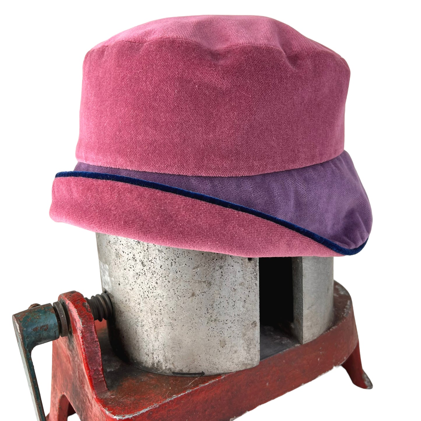 La Bijou Velvet Cloche Hat Size Large Pink