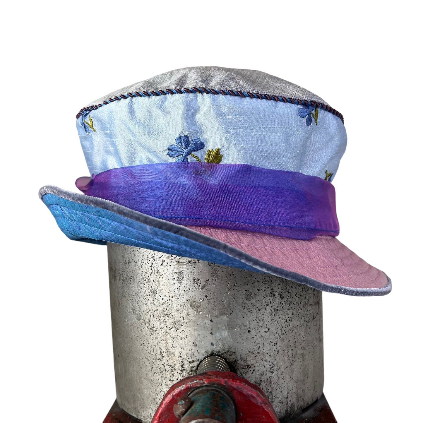 Garden Tea Evening Silk Hat Small Light Blue