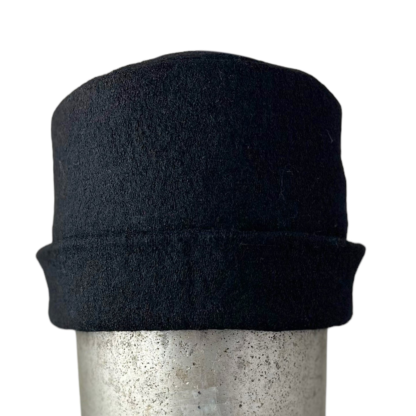 Hedy Wool Pillbox Hat Large Black