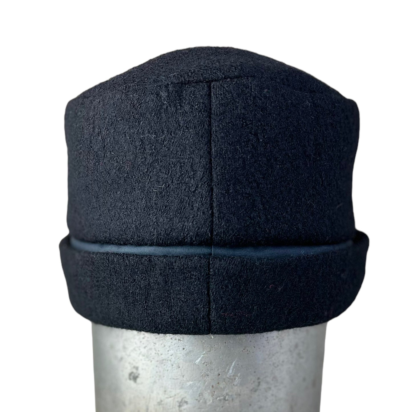 Hedy Wool Pillbox Hat Large Black