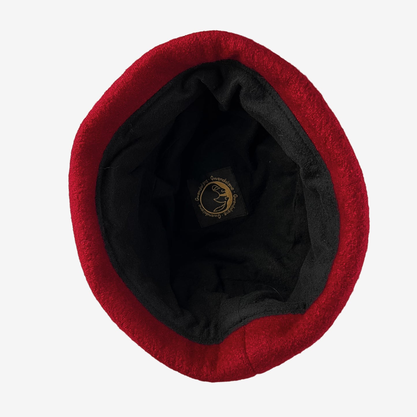Hedy Wool Pillbox Hat Large Red