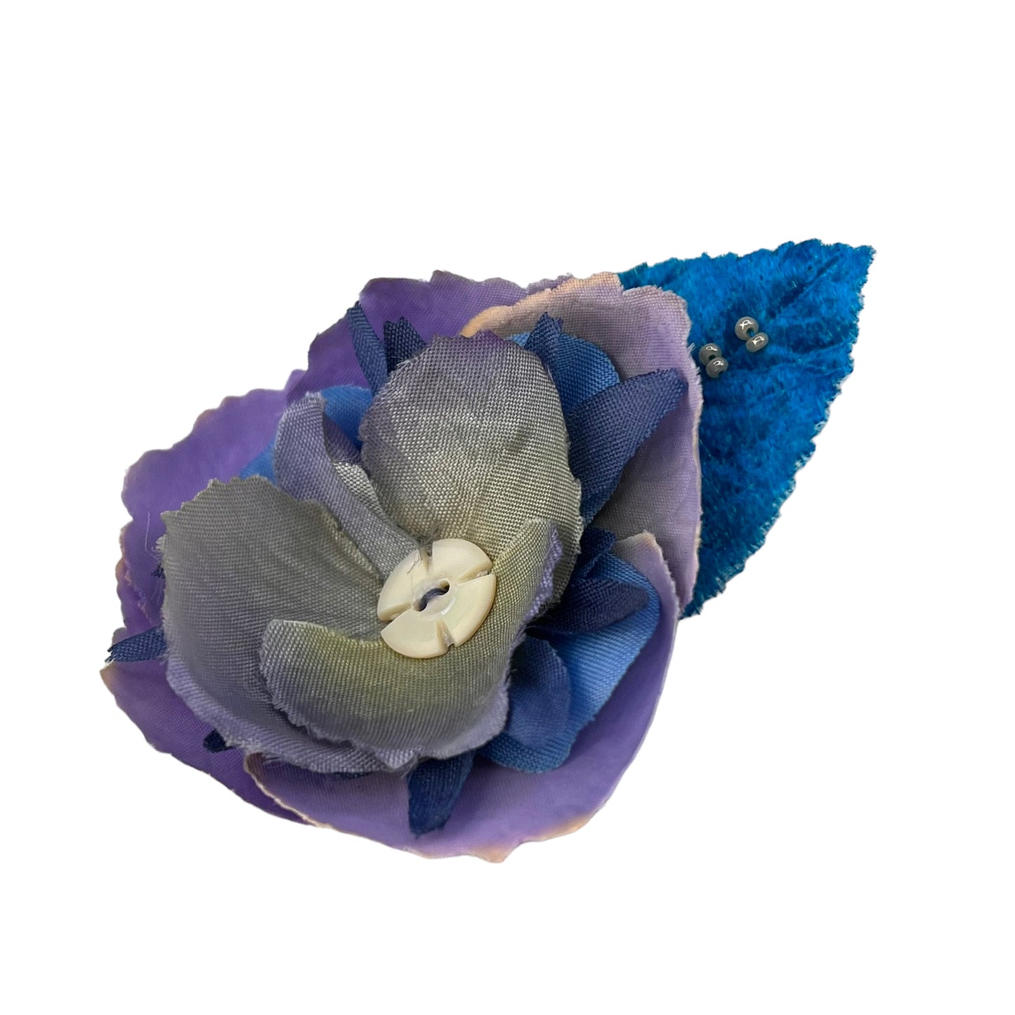 Small Flower Hat Clip Blue Purple