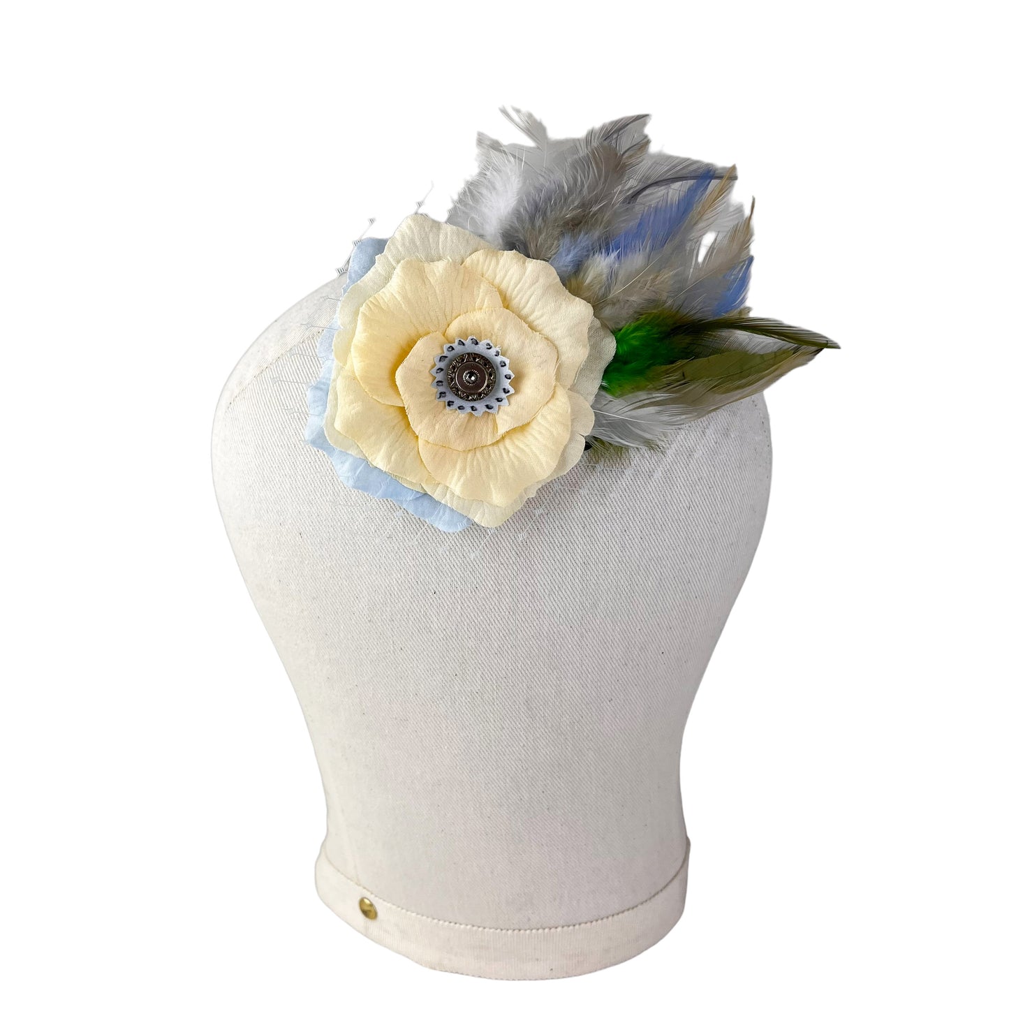 Yellow Rose Fascinator Hair Clip