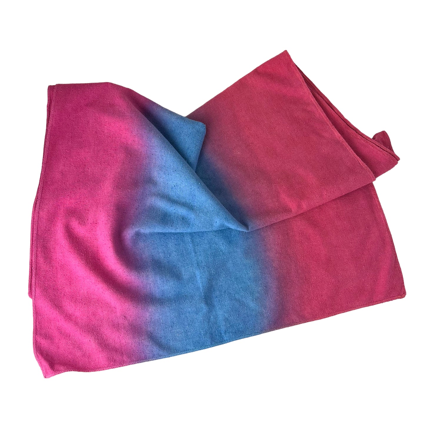Silk Shawl Wrap Scarf Hand Dyed Pink Blue Red